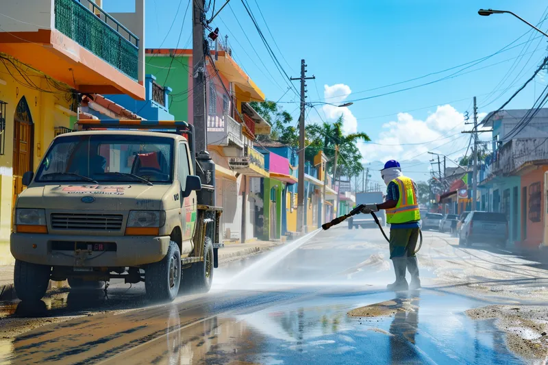 equipo de aire a presion para limpieza calles