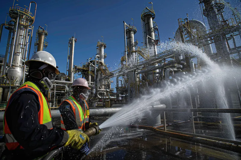 limpieza con agua a presion en la industra del petroleo